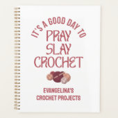 Personalized PRAY SLAY CROCHET Projects Planner (Voorkant)