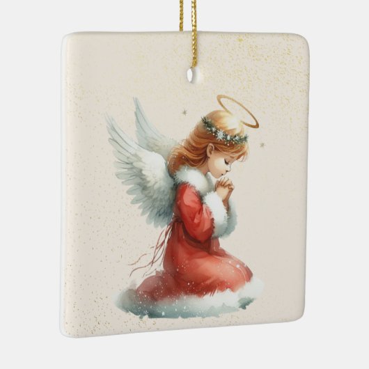 Personalized Praying Girl Angel Christmas Ornament (Rechts)