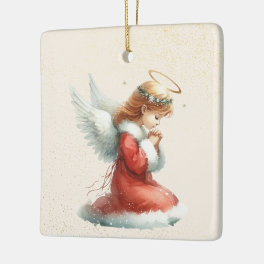 Personalized Praying Girl Angel Christmas Ornament (Links)