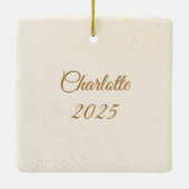 Personalized Praying Girl Angel Christmas Ornament (Achterkant)