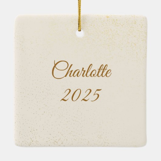 Personalized Praying Girl Angel Christmas Ornament (Achterkant)