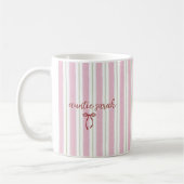 Personalized Pregnancy Reveal Pink Stripe Koffiemok (Links)