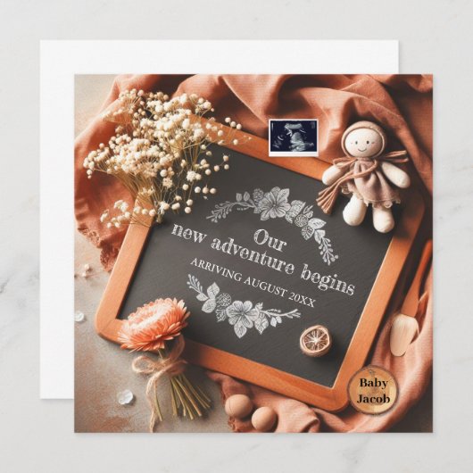 Personalized Pregnancy Reveal - Ultrasound  Photo (Voorkant / Achterkant)