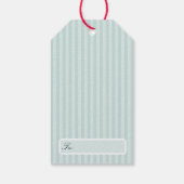 Personalized Preppy Coastal Tree Christmas Cadeaulabel (Achterkant)