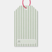 Personalized Preppy Coastal Tree Christmas Cadeaulabel (Achterkant)