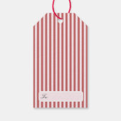 Personalized Preppy Coastal Tree Christmas Cadeaulabel (Achterkant)