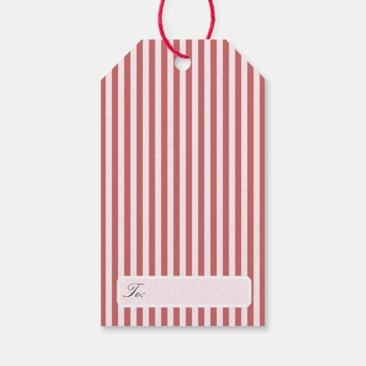 Personalized Preppy Coastal Tree Christmas Cadeaulabel (Achterkant)