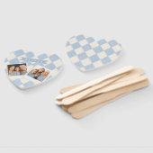 Personalized Preppy Soft Blue Fuzzy Argyle Name Handwaaier (Niet-gemonteerd)