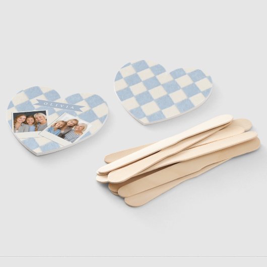 Personalized Preppy Soft Blue Fuzzy Argyle Name Handwaaier (Niet-gemonteerd)