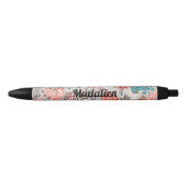 Personalized pretty classic floral Paisley pattern Zwarte Inkt Pen (Voorkant)