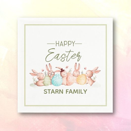 Personalized, pretty Easter festive napkins Servet