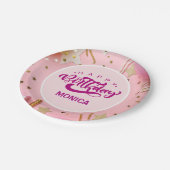 Personalized PRETTY Happy Birthday Papieren Bordje (Gekanteld)