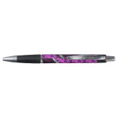Personalized pretty magenta girly damask pattern pen (Achterkant)