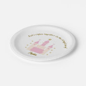 "Personalized Princess and Castle Plates | Magical Papieren Bordje (Gekanteld)