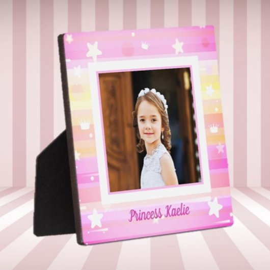 Personalized Princess Photo tabletop Plaque Fotoplaat