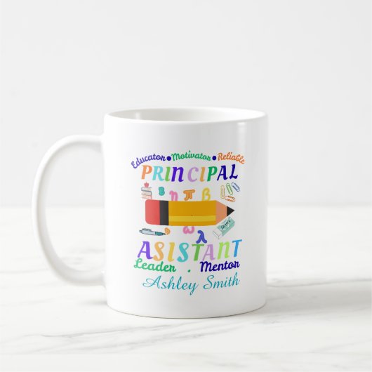 Personalized principal assistant teacher's day koffiemok (Links)