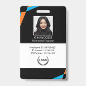 Personalized Professional Employee ID Photo Badge (Voorzijde)