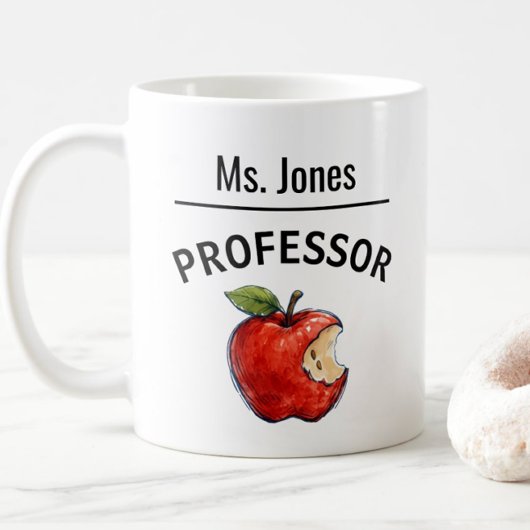 Personalized PROFESSOR Name Apple Gift Koffiemok