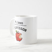 Personalized PROFESSOR Name Apple Gift Koffiemok (Voorkant links)