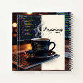 Personalized Programming Coffee Code Notebook  Notitieboek (Achterkant)