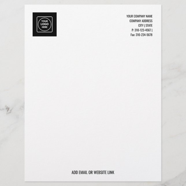 Personalized Promo Business Logo letterhead Briefhoofd (Voorkant)