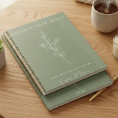 Personalized Protect Your Peace 2026 Sage Green Planner