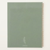 Personalized Protect Your Peace 2026 Sage Green Planner (Achterkant)