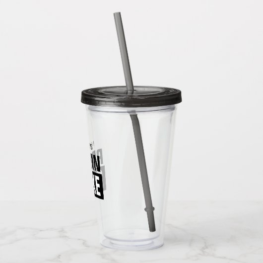 Personalized protein shake Acrylic Tumbler cup Acryl Drinkbeker (Links)