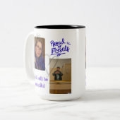 Personalized "Proud of Myself" mug - personal phot Tweekleurige Koffiemok (Voorkant links)