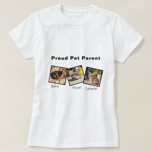 Personalized Proud Pet Parent T-Shirt (Design voorkant)