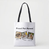 Personalized Proud Pet Parent Tote Bag (Voorkant)