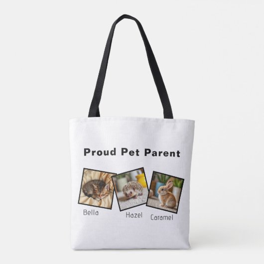 Personalized Proud Pet Parent Tote Bag (Achterkant)