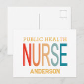 Personalized Public health nurse RN gifts Feestdagenkaart (Voorkant / Achterkant)