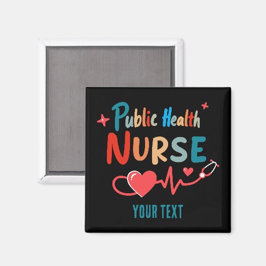 Personalized Public health nurse RN gifts Magneet (Voorkant / Achterkant)