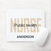 Personalized Public health nurse RN gifts Muismat (Met muis)