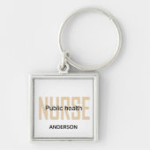 Personalized Public health nurse RN gifts Sleutelhanger (Voorkant)