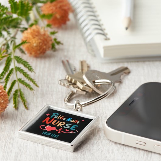 Personalized Public health nurse RN gifts Sleutelhanger (Zijkant)