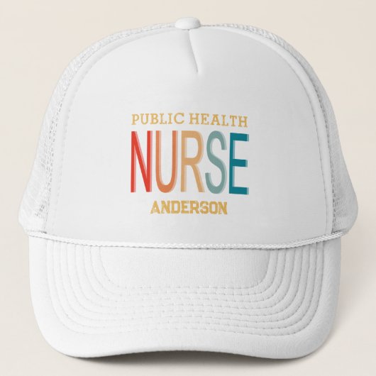 Personalized Public health nurse RN gifts Trucker Pet (Voorkant)