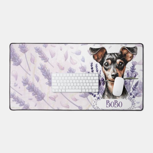 Personalized Pup – Min Pin Bureaumat (Keyboard & Muis)