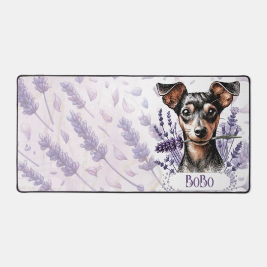 Personalized Pup – Min Pin Bureaumat (Voorkant)