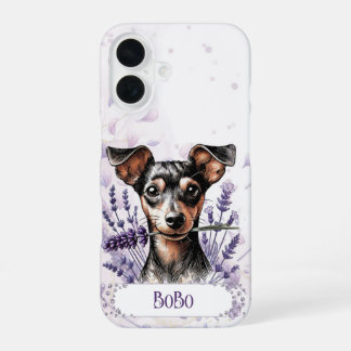 Personalized Pup Phone Case – Min Pin iPhone 16 Hoesje