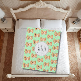 Personalized Puppy Baby Blanket  Fleece Deken