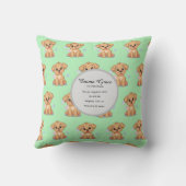 Personalized Puppy Birth Pillow Kussen (Achterkant)