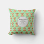 Personalized Puppy Birth Pillow Kussen (Voorkant)