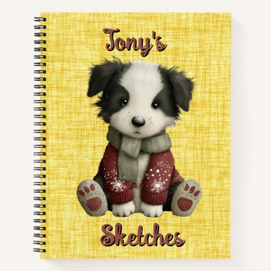 Personalized Puppy  Notitieboek (Voorkant)