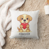 Personalized Puppy Valentine Throw Pillow Kussen (Deken)