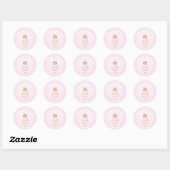 Personalized Purim Sticker – Pink Cotton Candy (Vel)