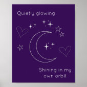 Personalized Purple Celestial Line Art Poster (Voorkant)