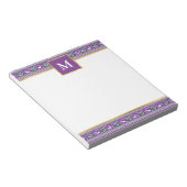 Personalized Purple Christmas Fair Isle Notitieblok (Schuin)