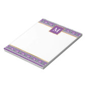 Personalized Purple Christmas Fair Isle Notitieblok (Linkerzijde)